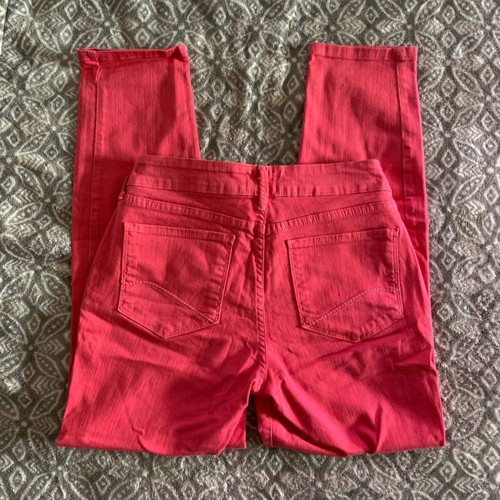 Bright pink jeans.
Size: 4